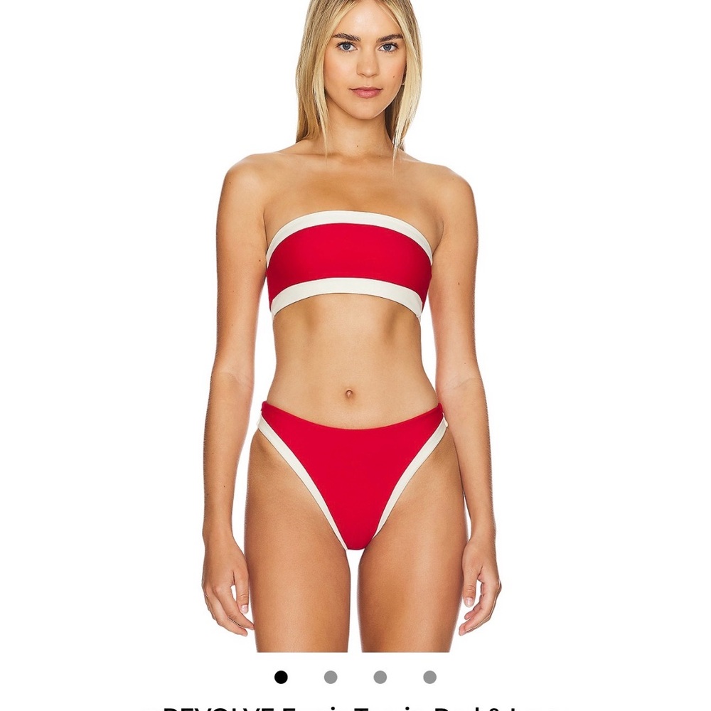 House of Harlow 1960 Red and White Bikini Set